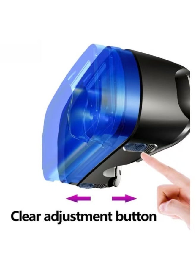 VR Goggles VRG Pro 3D Virtual Reality VR Glasses, Blue Light Protection for TV, Movies & Video Games Compatible with iOS & Android Smartphone Within 5-7inch Screen Phone Eye Protected Soft & Comfortable Adjustable Distance Big Screen/ 3D Effect + Immersion /Full-Screen Vision, Full Screen, No Borders/ Immersive Games - Image 4
